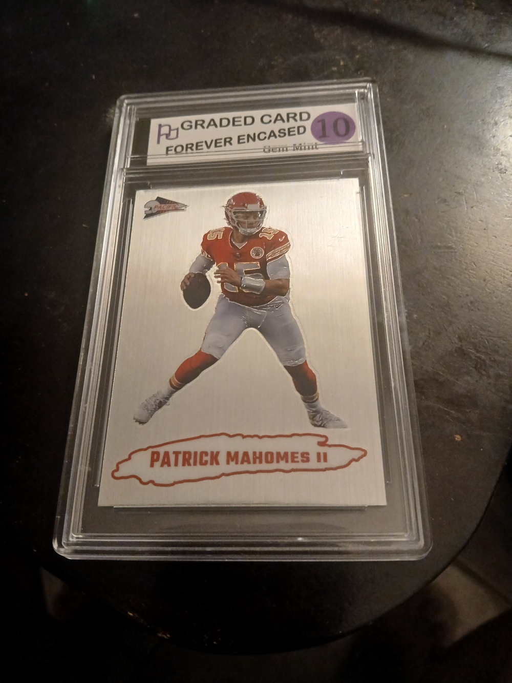 Patrick Mahomes II Pacific Silver Prizm Graded Football Card - Red & White